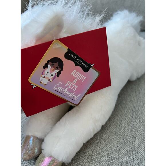 FAO Schwarz Adopt A Pets 15" Unicorn Plush Cuddly Stuffed Animal - Picture 3 of 10